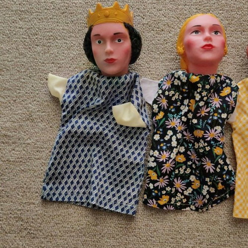 Vintage puppet theater doll set new