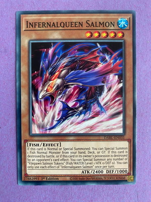 Infernalqueen Salmon Yu-Gi-Oh Card like new