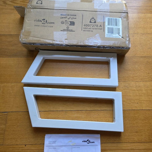 Shelf Brackets for Sink trapezoidal 2 pcs white steel 150*400 new