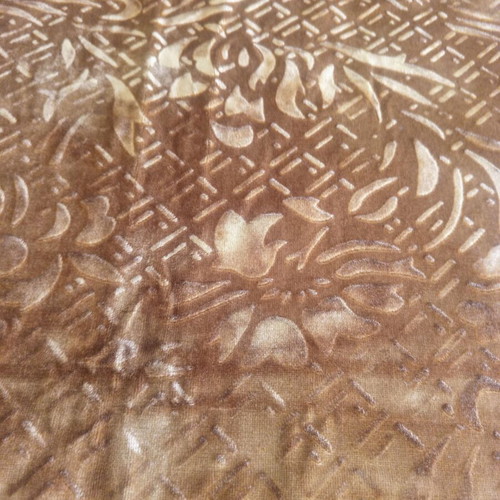 Vintage velvet tablecloth with fringes mustard like new