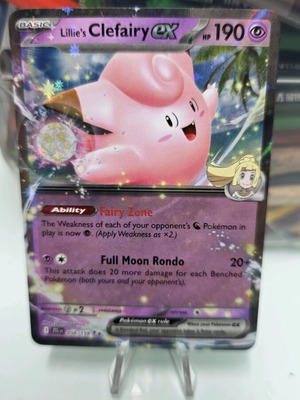 Pokemon TCG Lillie's Clefairy ex 056/159 Sv09: Journey Together Holo like new