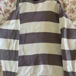 Brandy Melville Brianna Cotton Stripe Sweater used, size S-XS, beige and brown