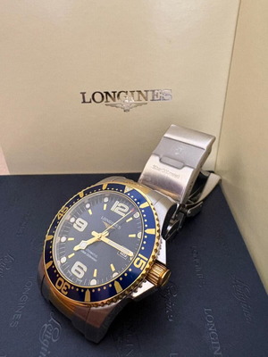 Longines HydroConquest 41mm Automatic Blue Two Tone Watch full set