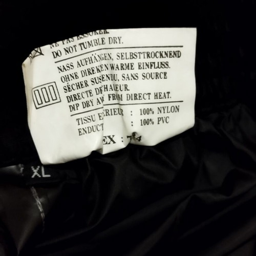 Waterproof motorcycle pants like new, nylon, black, XL