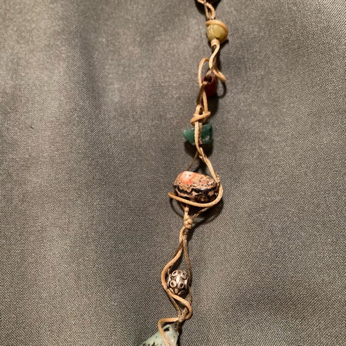 Necklace with semi-precious stones new, colorful handmade