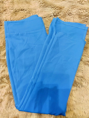 Blue asymmetrical straight slim fit pants like new