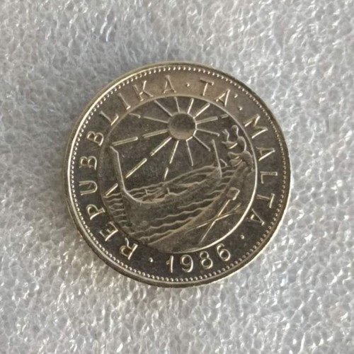 Malta 1986 1 Lira coin EA-6