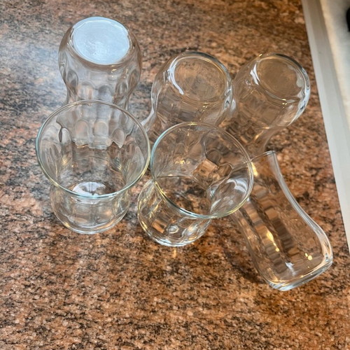 Turkish tea glasses new, set of 6, 8cm height