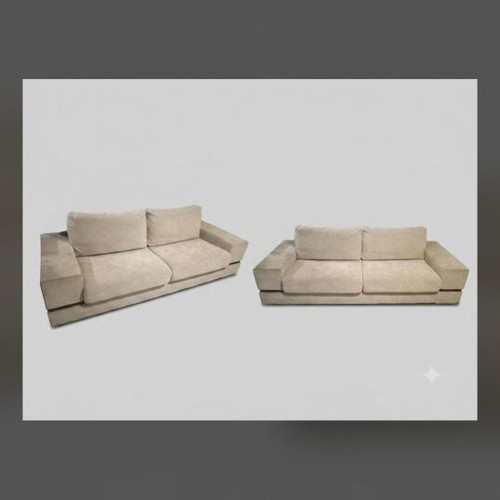 2-seater and 3-seater sofa, solid wood, water-resistant fabric