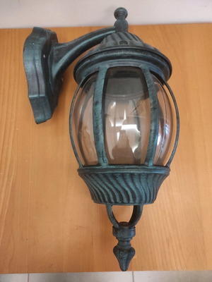 Επιτοίχιο εξωτερικό φανάρι αλουμινίου μαύρο/πράσινο πατίνα καινούργιο