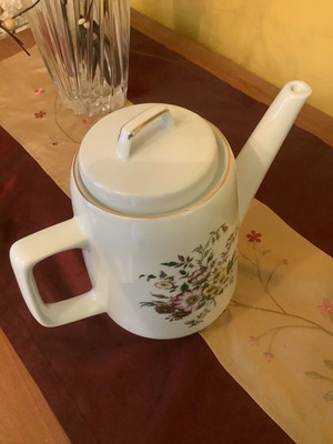 Porcelain jug large size for coffee or tea, unused
