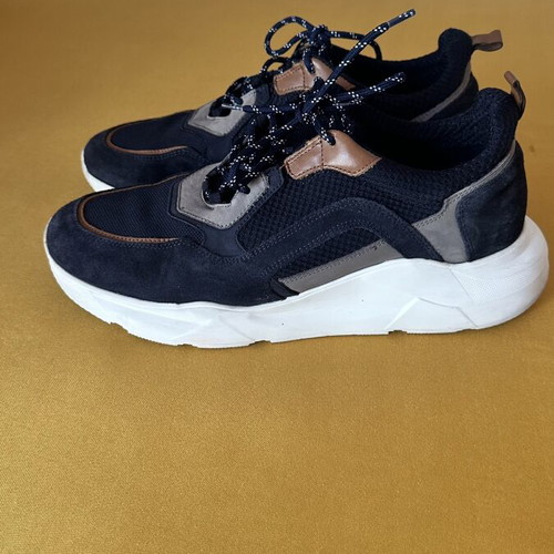 Massimo Dutti men's sneakers like new, real suede, blue and brown