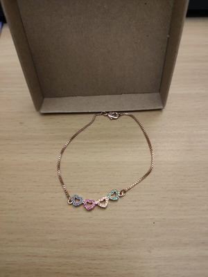 Heart bracelet stainless steel like new, rose gold color