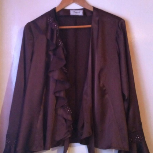 Perfecto shirt size L brown satin like new