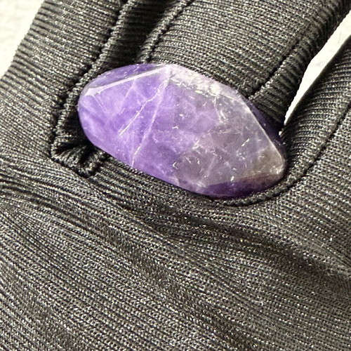 Amethyst ring new, carved from natural crystal