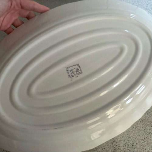 Vintage porcelain platter like new, 44x30 cm