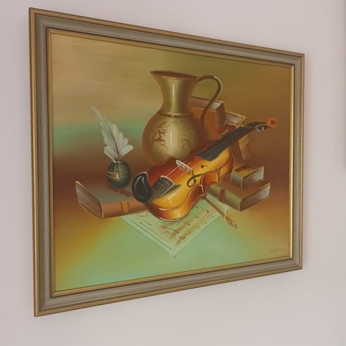 Oil painting used, framed 67x57 cm
