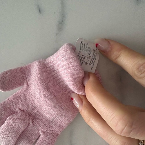 Children's gloves girl 1-4 years used, pink