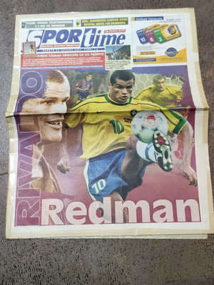 Goal newspaper double page 2004 like new, Rivaldo at Olympiacos
