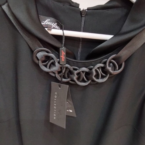 Lucifair Collection black dress new with tag, decorative chain