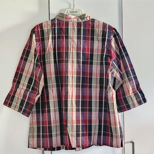 Ulla Popken Women's Checked Shirt like new, 100% Cotton, Size 44/46