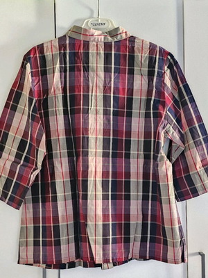 Ulla Popken Women's Checked Shirt like new, 100% Cotton, Size 44/46