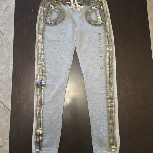 Michael Kors sweatpants like new, cotton, gray and gold
