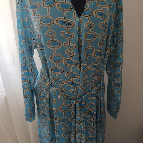 Mod Style Vintage 60's Long Kaftan Dress, 100% Silk, New