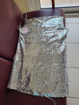 Marmalady sequin dress one size new, grey and silver