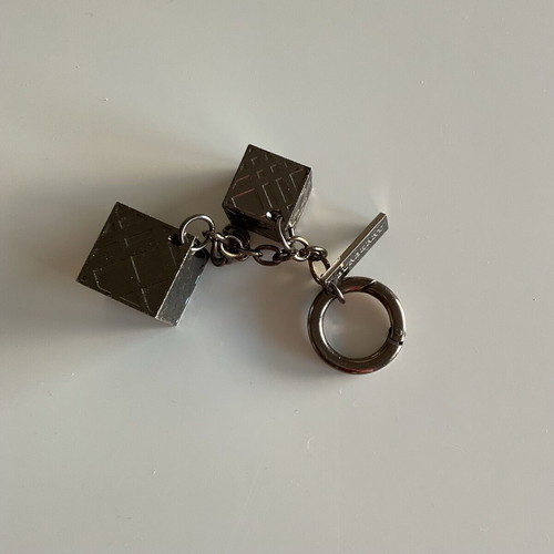 Burberrys silver keychain used