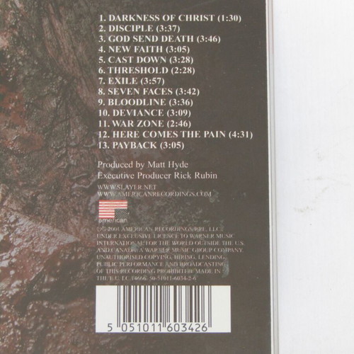 Slayer God Hates Us All CD used, metal