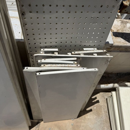Heavy-duty shelves used, 36 pieces with 2 tool organizing backs