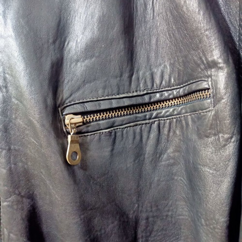 Rover & Lakes bomber jacket used, black leather, size 58