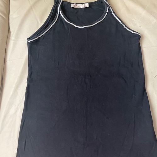 Women's black tank top with sequins, size Medium