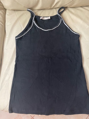 Women's black tank top with sequins, size Medium