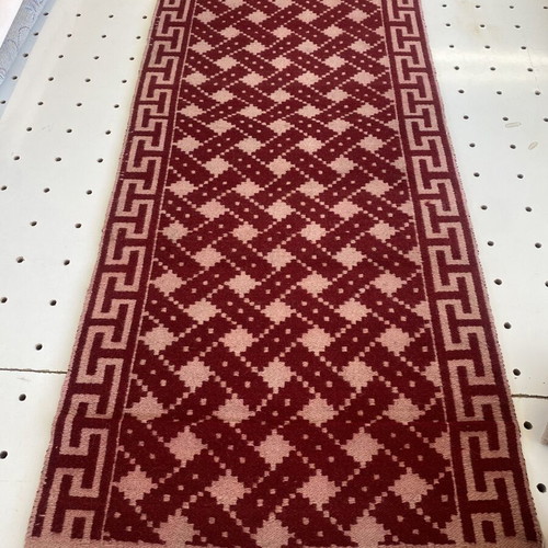 Handmade Kilim Runner Wool Carpet like new, rare geometric design