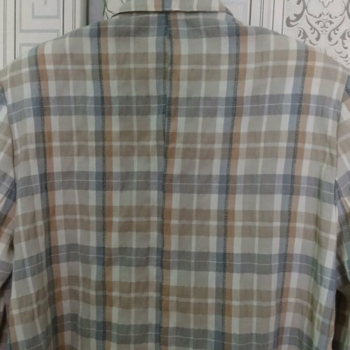 Vintage linen checked jacket large like new