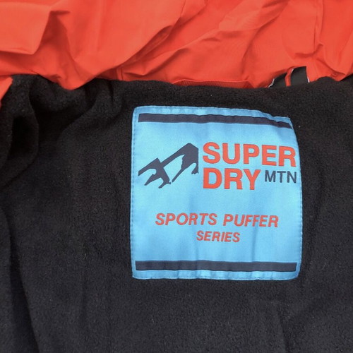 Superdry Hooded Sports Puffer Jacket new, men's M and L, bright red