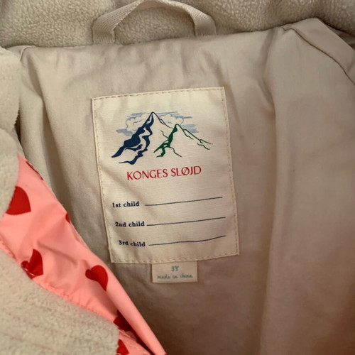 Konges Slojd kids jacket like new, 98 cm, red and pink