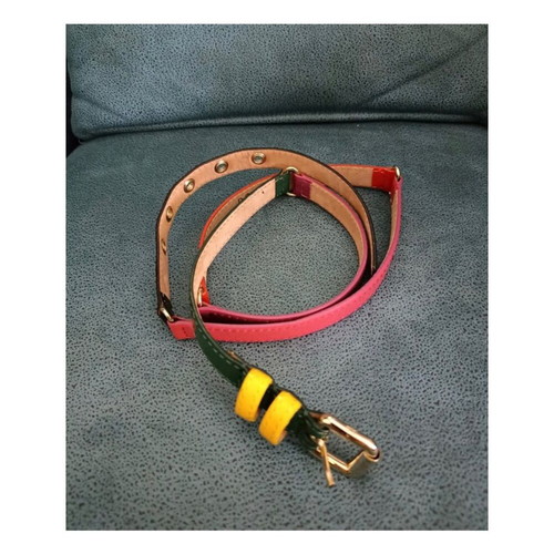 DOLCE & CABBANA - leather multicolored belt - 90cm