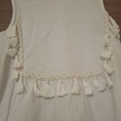 Sam sleeveless blouse for girls like new, white, cotton