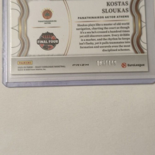 Kostas Sloukas 2025-26 Panini Select EuroLeague Final Four Host card new