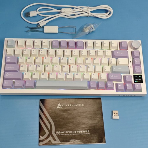 Ajazz Ak820Pro Mechanical Keyboard 75% TKL Wireless RGB New