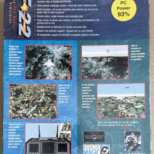 iF-22 The F-22 Raptor Simulator PC CD-ROM like new