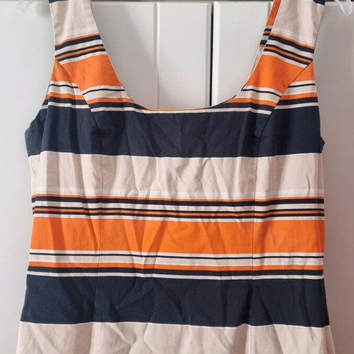 Vintage Manolo dress like new, beige, black, orange, size M
