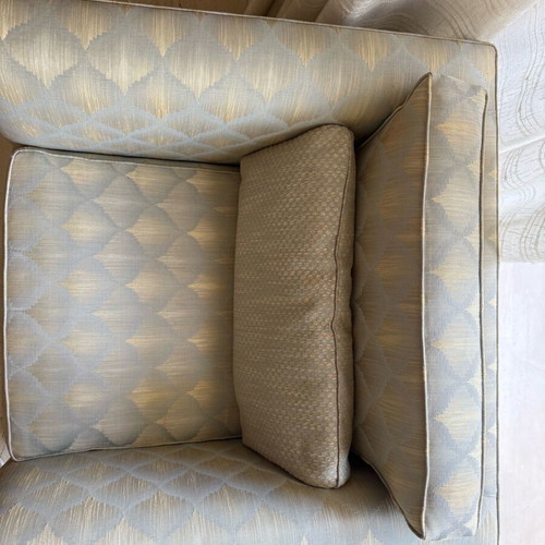 Armchairs set of 2 used classic style with geometric pattern