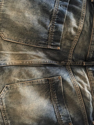 Denim high-waisted Bershka pants like new, blue, size XL