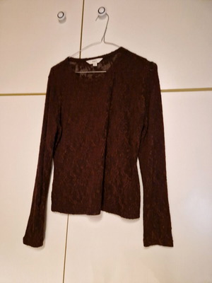 Marks & Spencer blouse size 8 new, burgundy transparent detail