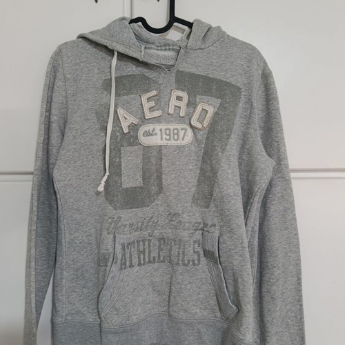 Grey hoodie sweatshirt used, size M