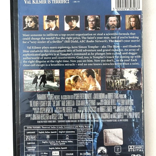 Saint DVD used with Greek subtitles, crime genre
